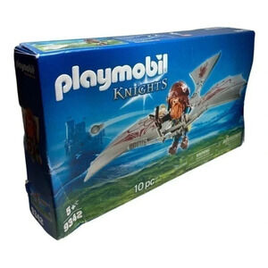 Playmobil Knights Dwarf Flyer Building Set 9342 Complete 10 Piece New Open‎ Box‍